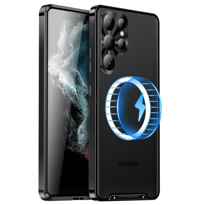 MagSafe Magnetic Frosted Metal Phone Case, For Samsung Galaxy S26 Ultra 5G, For Samsung Galaxy S25 5G, For Samsung Galaxy S25+ 5G, For Samsung Galaxy S25 Ultra 5G, For Samsung Galaxy S24 FE 5G, For Samsung Galaxy S24 Ultra 5G, For Samsung Galaxy S24+ 5...