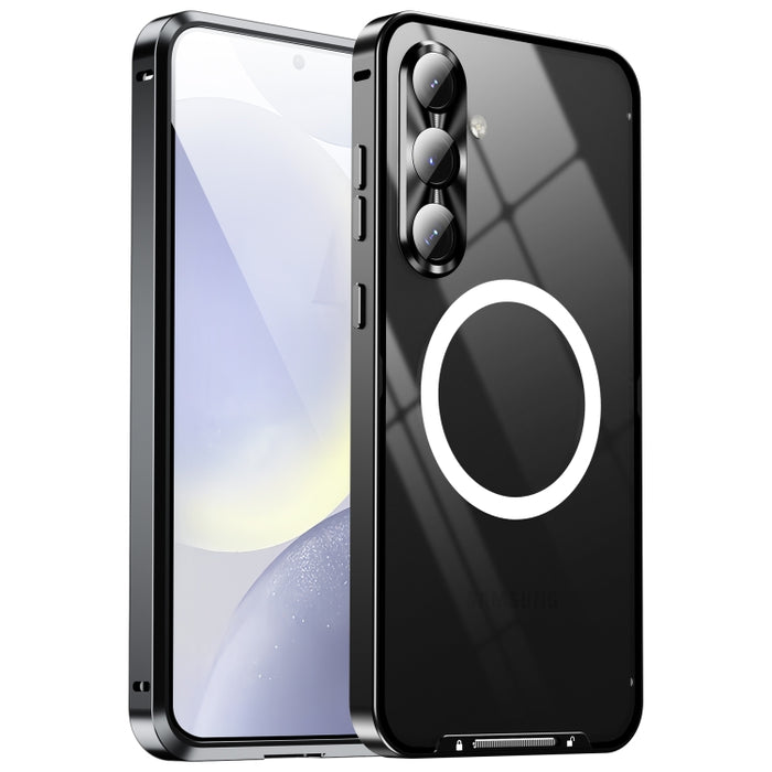 MagSafe Magnetic Frosted Metal Phone Case, For Samsung Galaxy S25 5G, For Samsung Galaxy S25+ 5G, For Samsung Galaxy S25 Ultra 5G, For Samsung Galaxy S24 FE 5G, For Samsung Galaxy S24 Ultra 5G, For Samsung Galaxy S24+ 5G, For Samsung Galaxy S24 5G�����...