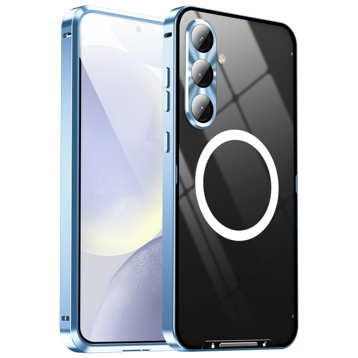 MagSafe Magnetic Frosted Metal Phone Case, For Samsung Galaxy S25 5G, For Samsung Galaxy S25+ 5G, For Samsung Galaxy S25 Ultra 5G, For Samsung Galaxy S24 FE 5G, For Samsung Galaxy S24 Ultra 5G, For Samsung Galaxy S24+ 5G, For Samsung Galaxy S24 5G�����...