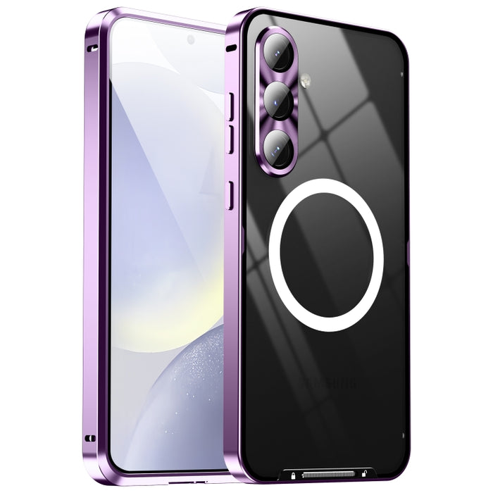 MagSafe Magnetic Frosted Metal Phone Case, For Samsung Galaxy S26 Ultra 5G, For Samsung Galaxy S25 5G, For Samsung Galaxy S25+ 5G, For Samsung Galaxy S25 Ultra 5G, For Samsung Galaxy S24 FE 5G, For Samsung Galaxy S24 Ultra 5G, For Samsung Galaxy S24+ 5...