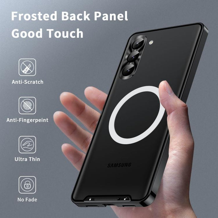MagSafe Magnetic Frosted Metal Phone Case, For Samsung Galaxy S25 5G, For Samsung Galaxy S25+ 5G, For Samsung Galaxy S25 Ultra 5G, For Samsung Galaxy S24 FE 5G, For Samsung Galaxy S24 Ultra 5G, For Samsung Galaxy S24+ 5G, For Samsung Galaxy S24 5G�����...