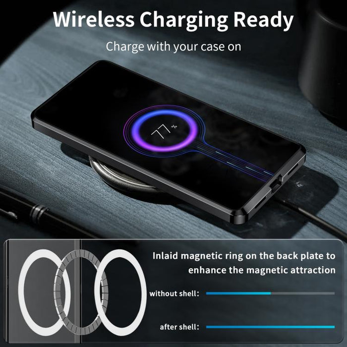 MagSafe Magnetic Frosted Metal Phone Case, For Samsung Galaxy S25 5G, For Samsung Galaxy S25+ 5G, For Samsung Galaxy S25 Ultra 5G, For Samsung Galaxy S24 FE 5G, For Samsung Galaxy S24 Ultra 5G, For Samsung Galaxy S24+ 5G, For Samsung Galaxy S24 5G�����...