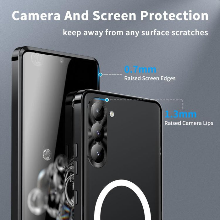 MagSafe Magnetic Frosted Metal Phone Case, For Samsung Galaxy S25 5G, For Samsung Galaxy S25+ 5G, For Samsung Galaxy S25 Ultra 5G, For Samsung Galaxy S24 FE 5G, For Samsung Galaxy S24 Ultra 5G, For Samsung Galaxy S24+ 5G, For Samsung Galaxy S24 5G�����...