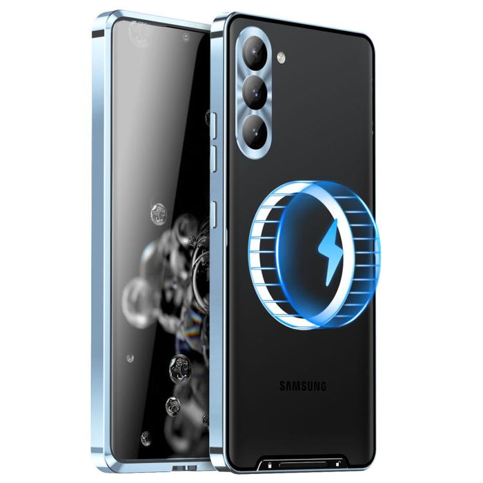 MagSafe Magnetic Frosted Metal Phone Case, For Samsung Galaxy S25 5G, For Samsung Galaxy S25+ 5G, For Samsung Galaxy S25 Ultra 5G, For Samsung Galaxy S24 FE 5G, For Samsung Galaxy S24 Ultra 5G, For Samsung Galaxy S24+ 5G, For Samsung Galaxy S24 5G�����...