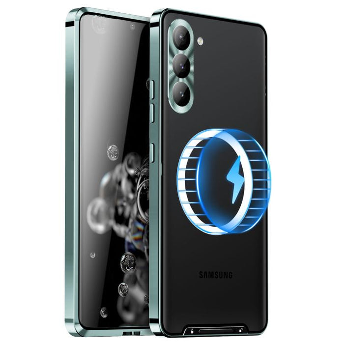 MagSafe Magnetic Frosted Metal Phone Case, For Samsung Galaxy S25 5G, For Samsung Galaxy S25+ 5G, For Samsung Galaxy S25 Ultra 5G, For Samsung Galaxy S24 FE 5G, For Samsung Galaxy S24 Ultra 5G, For Samsung Galaxy S24+ 5G, For Samsung Galaxy S24 5G�����...