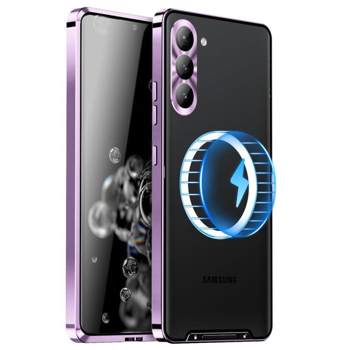MagSafe Magnetic Frosted Metal Phone Case, For Samsung Galaxy S25 5G, For Samsung Galaxy S25+ 5G, For Samsung Galaxy S25 Ultra 5G, For Samsung Galaxy S24 FE 5G, For Samsung Galaxy S24 Ultra 5G, For Samsung Galaxy S24+ 5G, For Samsung Galaxy S24 5G�����...