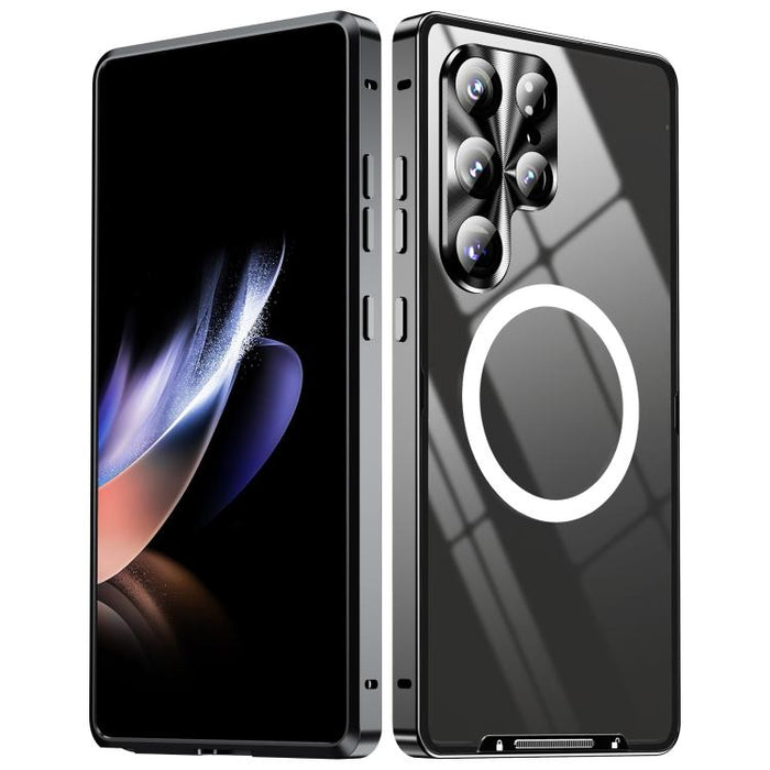 MagSafe Magnetic Frosted Metal Phone Case, For Samsung Galaxy S25 5G, For Samsung Galaxy S25+ 5G, For Samsung Galaxy S25 Ultra 5G, For Samsung Galaxy S24 FE 5G, For Samsung Galaxy S24 Ultra 5G, For Samsung Galaxy S24+ 5G, For Samsung Galaxy S24 5G�����...