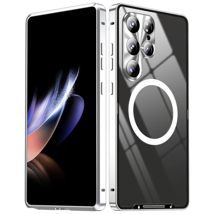 MagSafe Magnetic Frosted Metal Phone Case, For Samsung Galaxy S25 5G, For Samsung Galaxy S25+ 5G, For Samsung Galaxy S25 Ultra 5G, For Samsung Galaxy S24 FE 5G, For Samsung Galaxy S24 Ultra 5G, For Samsung Galaxy S24+ 5G, For Samsung Galaxy S24 5G�����...