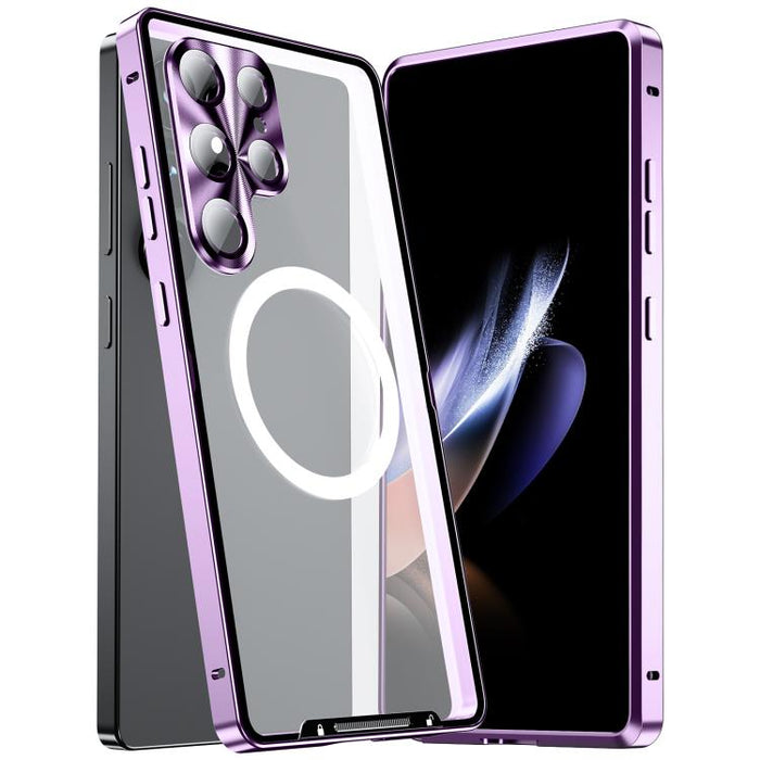MagSafe Magnetic Frosted Metal Phone Case, For Samsung Galaxy S26 Ultra 5G, For Samsung Galaxy S25 5G, For Samsung Galaxy S25+ 5G, For Samsung Galaxy S25 Ultra 5G, For Samsung Galaxy S24 FE 5G, For Samsung Galaxy S24 Ultra 5G, For Samsung Galaxy S24+ 5...