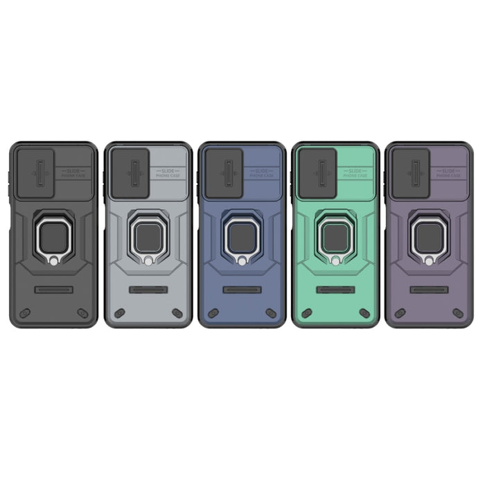 Sliding Camshield TPU + PC Shockproof Phone Case with Holder