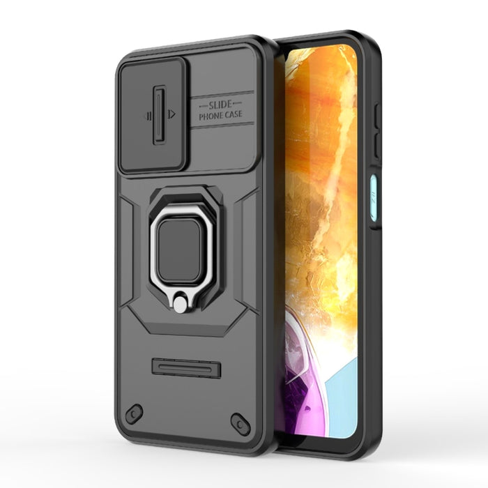 Sliding Camshield TPU + PC Shockproof Phone Case with Holder