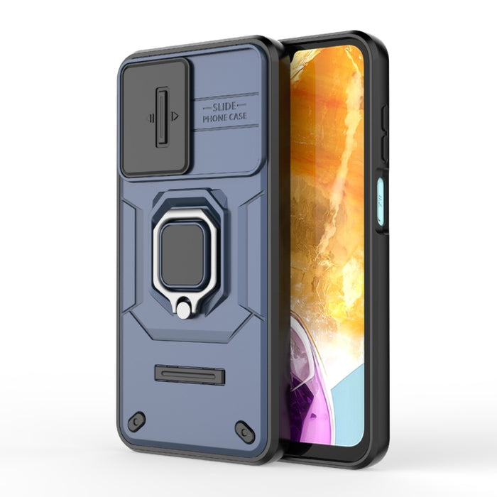 Sliding Camshield TPU + PC Shockproof Phone Case with Holder