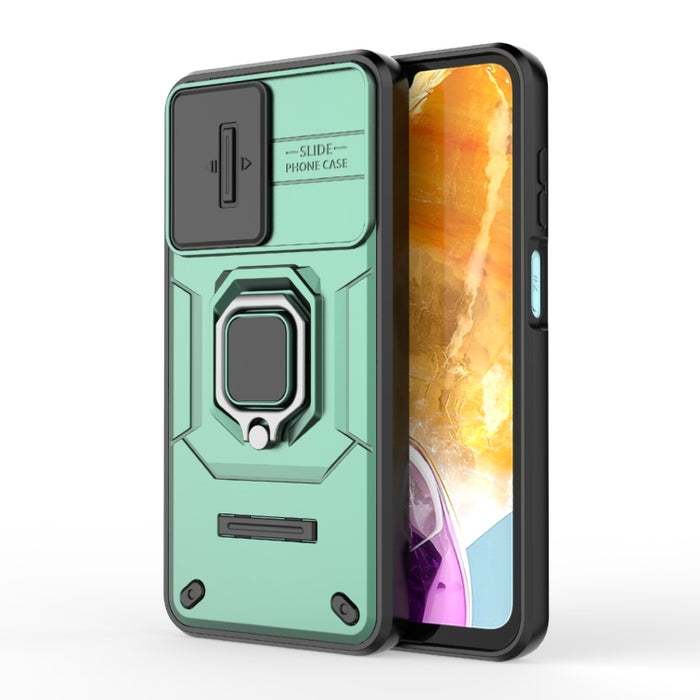 Sliding Camshield TPU + PC Shockproof Phone Case with Holder