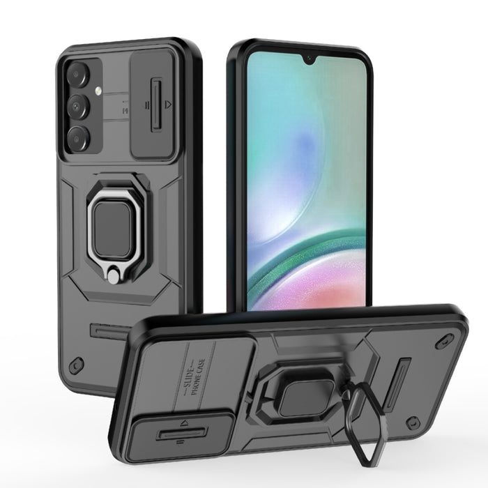 Sliding Camshield TPU + PC Shockproof Phone Case with Holder