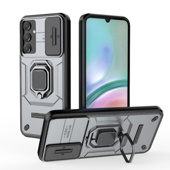 Sliding Camshield TPU + PC Shockproof Phone Case with Holder