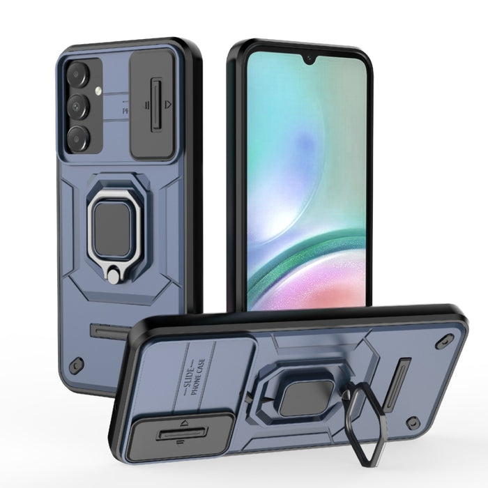 Sliding Camshield TPU + PC Shockproof Phone Case with Holder