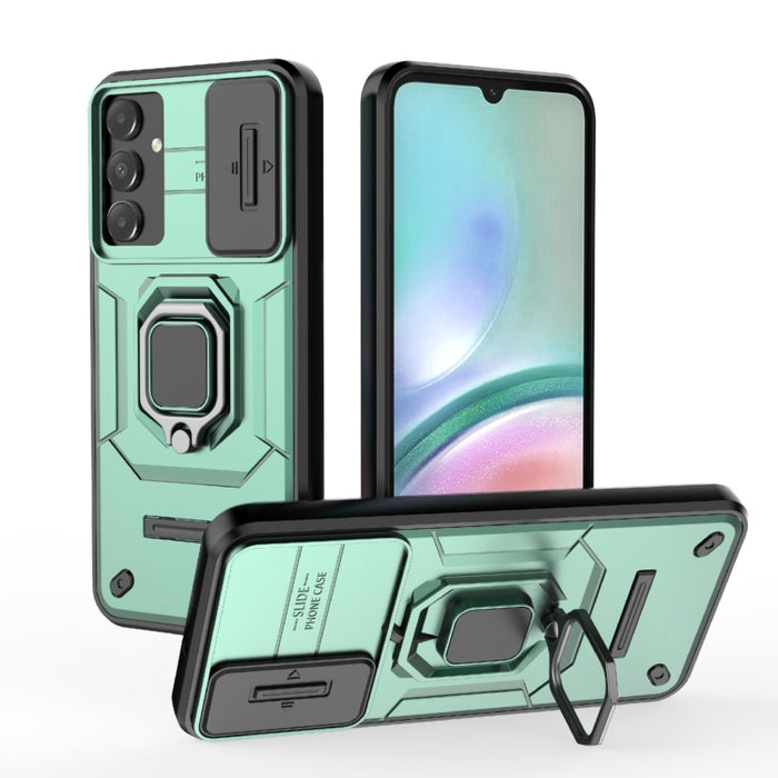 Sliding Camshield TPU + PC Shockproof Phone Case with Holder