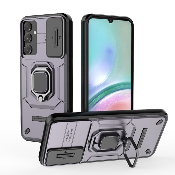 Sliding Camshield TPU + PC Shockproof Phone Case with Holder