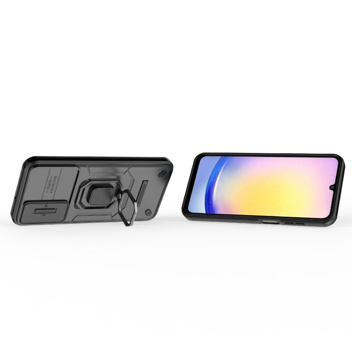 Sliding Camshield TPU + PC Shockproof Phone Case with Holder, For Samsung Galaxy A25 5G, For Samsung Galaxy A24 5G, For Samsung Galaxy A34 5G, For Samsung Galaxy A54 5G, For Samsung Galaxy S23 Ultra 5G, For Samsung Galaxy S23+ 5G�����������������������...