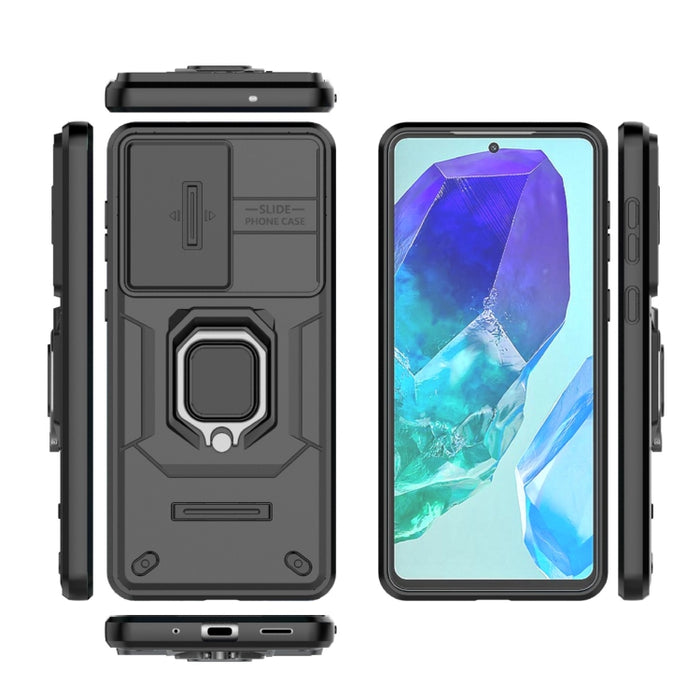 Sliding Camshield TPU + PC Shockproof Phone Case with Holder