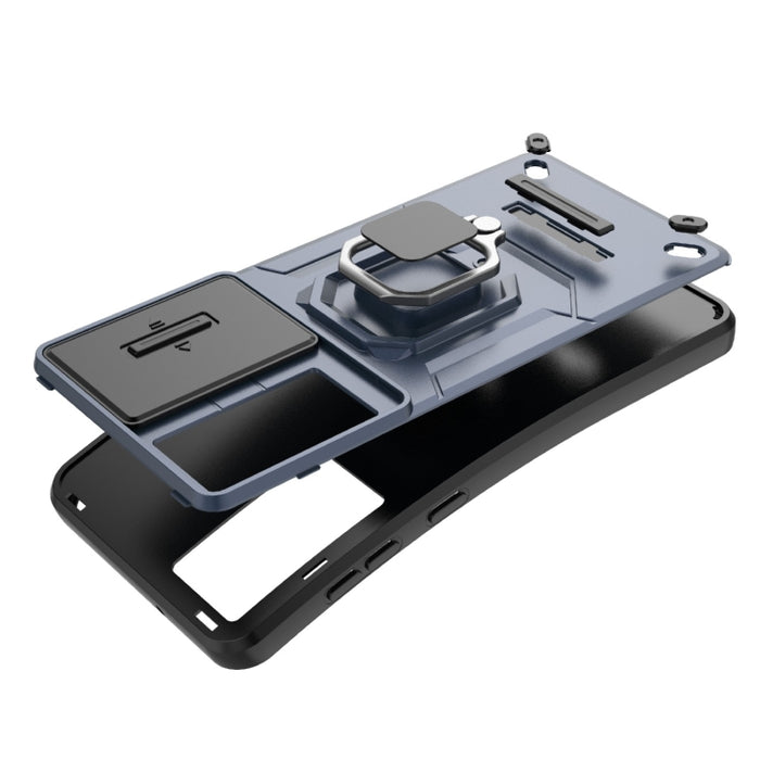 Sliding Camshield TPU + PC Shockproof Phone Case with Holder
