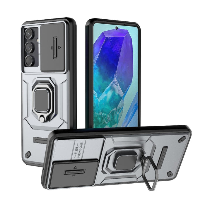 Sliding Camshield TPU + PC Shockproof Phone Case with Holder