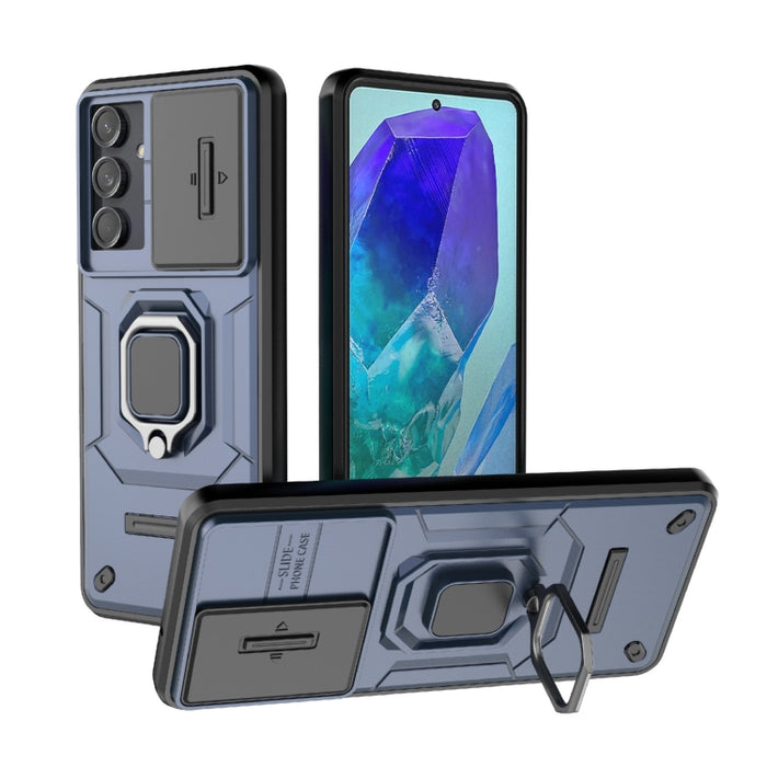 Sliding Camshield TPU + PC Shockproof Phone Case with Holder