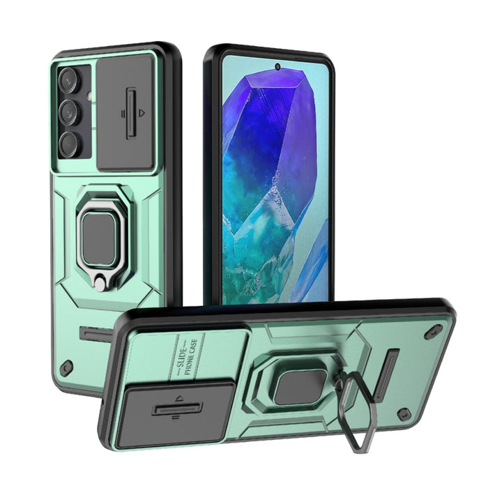 Sliding Camshield TPU + PC Shockproof Phone Case with Holder