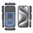 For iPhone 17 Pro Max Sliding Camshield TPU + PC Shockproof Phone Case with Holder(Blue)