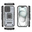 For iPhone 17 Sliding Camshield TPU + PC Shockproof Phone Case with Holder(Grey)