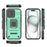For iPhone 17 Sliding Camshield TPU + PC Shockproof Phone Case with Holder(Green)
