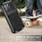 For iPhone 15 Pro Max R-JUST Shockproof Life Waterproof Dust-proof Metal + Silicone Phone Case with Holder(Black)