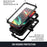 For iPhone 15 Pro Max R-JUST Shockproof Life Waterproof Dust-proof Metal + Silicone Phone Case with Holder(Black)