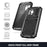 For iPhone 15 Pro Max R-JUST Shockproof Life Waterproof Dust-proof Metal + Silicone Phone Case with Holder(Black)