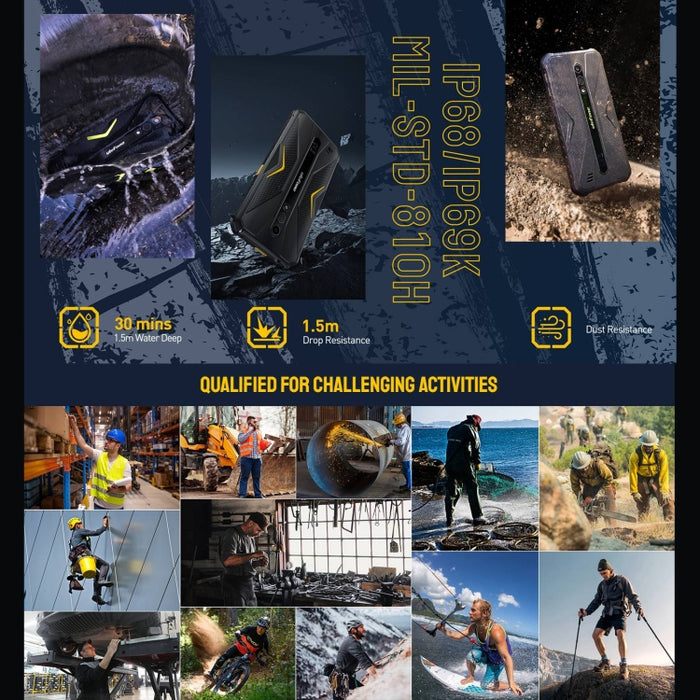 Ulefone Armor X12 Pro, IP68/IP69K Rugged Phone, 5.45 inch Android 14 MediaTek Helio G36 Octa Core, Network: 4G, NFC