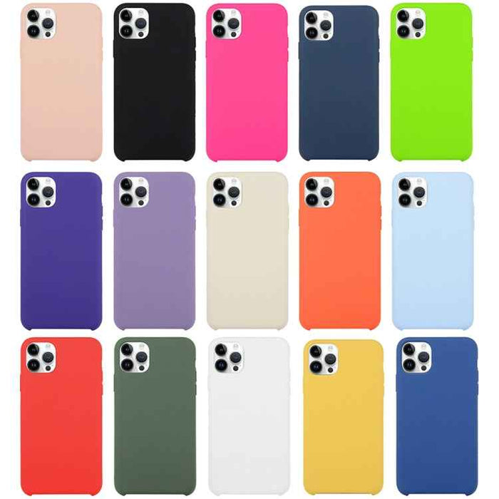 Solid Silicone Phone Case For iPhone 16 Plus(Black)