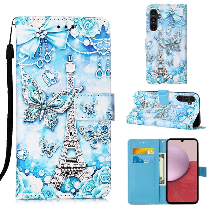 Colored Drawing Pattern Plain Weave Leather Phone Case, For Samsung Galaxy S24 Ultra 5G, For Samsung Galaxy S24+ 5G, For Samsung Galaxy S24 5G, For Samsung Galaxy A15, For Samsung Galaxy A05, For Samsung Galaxy A05s