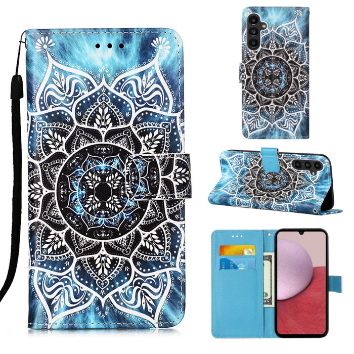 Colored Drawing Pattern Plain Weave Leather Phone Case, For Samsung Galaxy S24 Ultra 5G, For Samsung Galaxy S24+ 5G, For Samsung Galaxy S24 5G, For Samsung Galaxy A15, For Samsung Galaxy A05, For Samsung Galaxy A05s