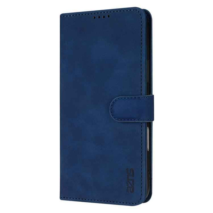 For iPhone 17 Pro Max AZNS Skin Feel Calf Texture Flip Leather Phone Case(Blue)