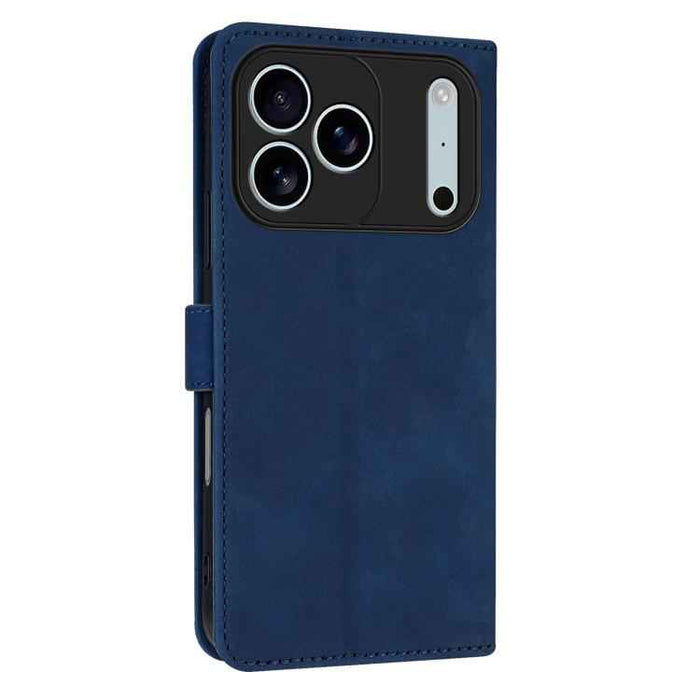 For iPhone 17 Pro Max AZNS Skin Feel Calf Texture Flip Leather Phone Case(Blue)