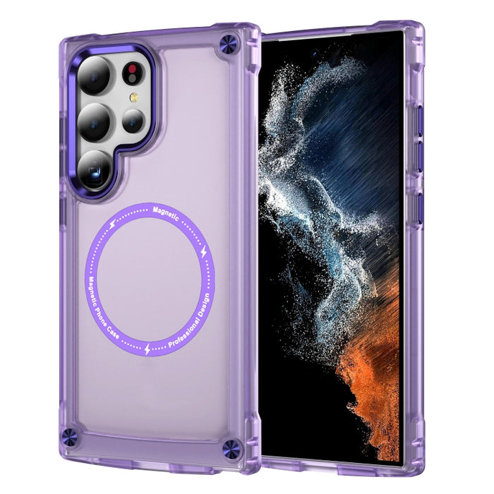 Skin Feel TPU + PC MagSafe Magnetic Phone Case, For Samsung Galaxy S25 5G, For Samsung Galaxy S25+ 5G, For Samsung Galaxy S25 Ultra 5G, For Samsung Galaxy S24 Ultra 5G, For Samsung Galaxy S24+ 5G, For Samsung Galaxy S24 5G, For Samsung Galaxy S23 Ultra...