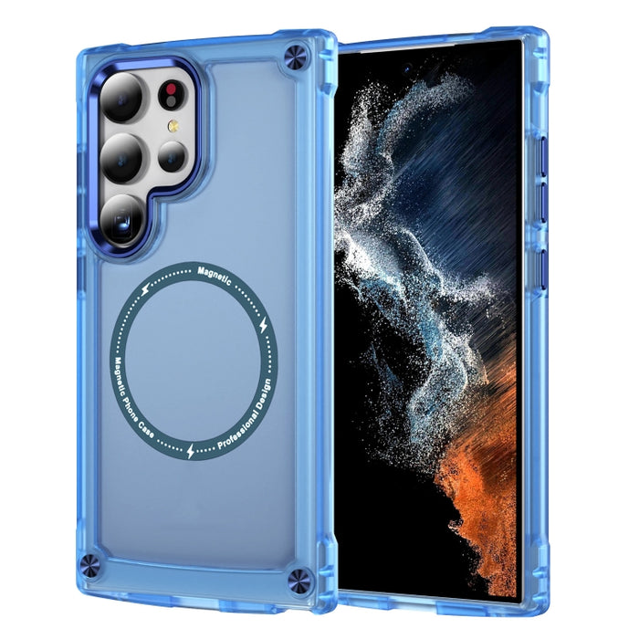 Skin Feel TPU + PC MagSafe Magnetic Phone Case, For Samsung Galaxy S25 5G, For Samsung Galaxy S25+ 5G, For Samsung Galaxy S25 Ultra 5G, For Samsung Galaxy S24 Ultra 5G, For Samsung Galaxy S24+ 5G, For Samsung Galaxy S24 5G, For Samsung Galaxy S23 Ultra...