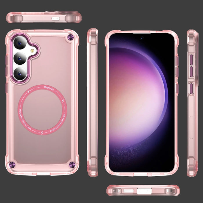 Skin Feel TPU + PC MagSafe Magnetic Phone Case, For Samsung Galaxy S25 5G, For Samsung Galaxy S25+ 5G, For Samsung Galaxy S25 Ultra 5G, For Samsung Galaxy S24 Ultra 5G, For Samsung Galaxy S24+ 5G, For Samsung Galaxy S24 5G, For Samsung Galaxy S23 Ultra...