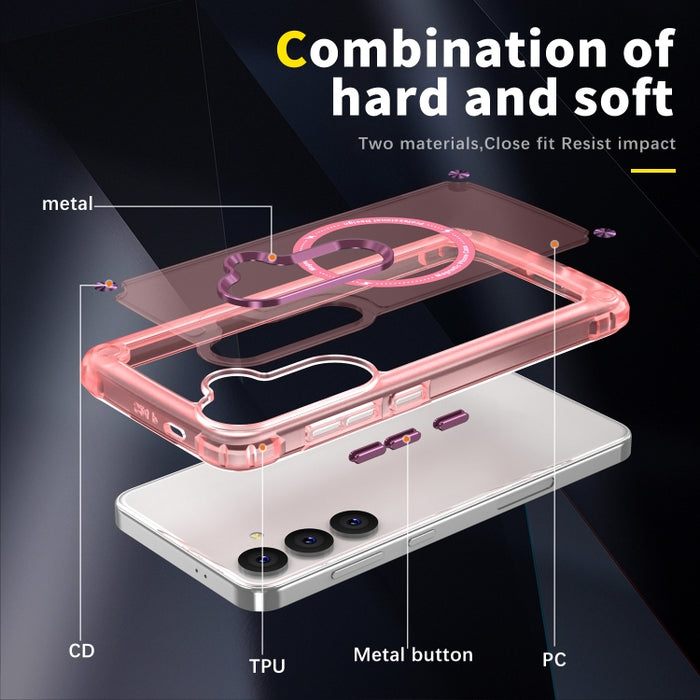 Skin Feel TPU + PC MagSafe Magnetic Phone Case, For Samsung Galaxy S25 5G, For Samsung Galaxy S25+ 5G, For Samsung Galaxy S25 Ultra 5G, For Samsung Galaxy S24 Ultra 5G, For Samsung Galaxy S24+ 5G, For Samsung Galaxy S24 5G, For Samsung Galaxy S23 Ultra...