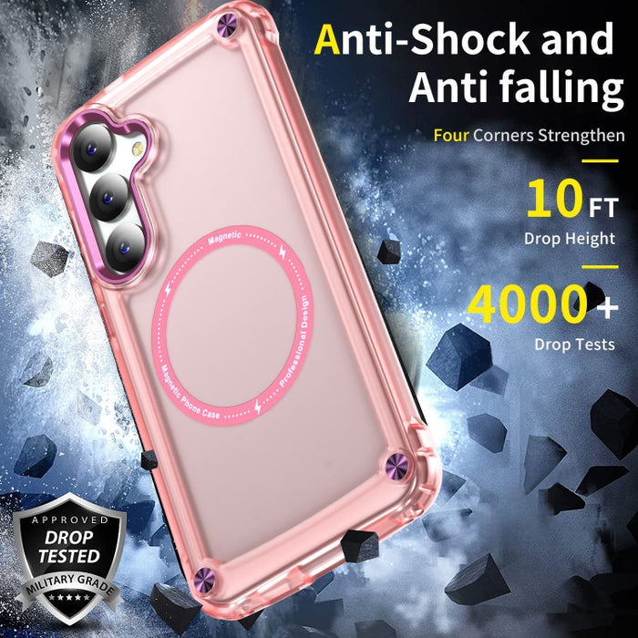 Skin Feel TPU + PC MagSafe Magnetic Phone Case, For Samsung Galaxy S25 5G, For Samsung Galaxy S25+ 5G, For Samsung Galaxy S25 Ultra 5G, For Samsung Galaxy S24 Ultra 5G, For Samsung Galaxy S24+ 5G, For Samsung Galaxy S24 5G, For Samsung Galaxy S23 Ultra...