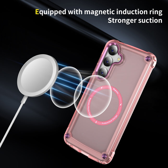 Skin Feel TPU + PC MagSafe Magnetic Phone Case, For Samsung Galaxy S25 5G, For Samsung Galaxy S25+ 5G, For Samsung Galaxy S25 Ultra 5G, For Samsung Galaxy S24 Ultra 5G, For Samsung Galaxy S24+ 5G, For Samsung Galaxy S24 5G, For Samsung Galaxy S23 Ultra...