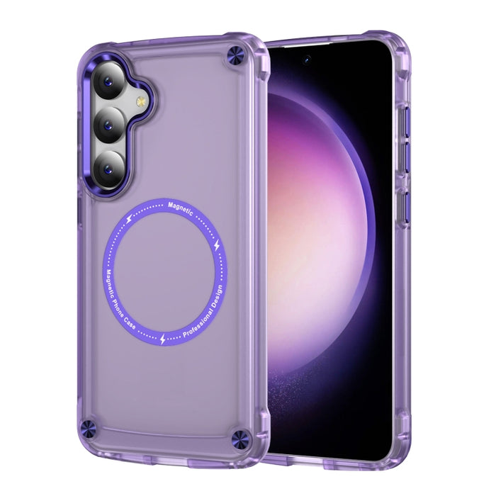 Skin Feel TPU + PC MagSafe Magnetic Phone Case, For Samsung Galaxy S25 5G, For Samsung Galaxy S25+ 5G, For Samsung Galaxy S25 Ultra 5G, For Samsung Galaxy S24 Ultra 5G, For Samsung Galaxy S24+ 5G, For Samsung Galaxy S24 5G, For Samsung Galaxy S23 Ultra...