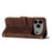 For iPhone 17 Pro Max Dream Triangle Leather Phone Case with Lanyard(Brown)