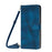 For iPhone 17 Dream Triangle Leather Phone Case with Lanyard(Blue)