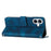 For iPhone 17 Dream Triangle Leather Phone Case with Lanyard(Blue)